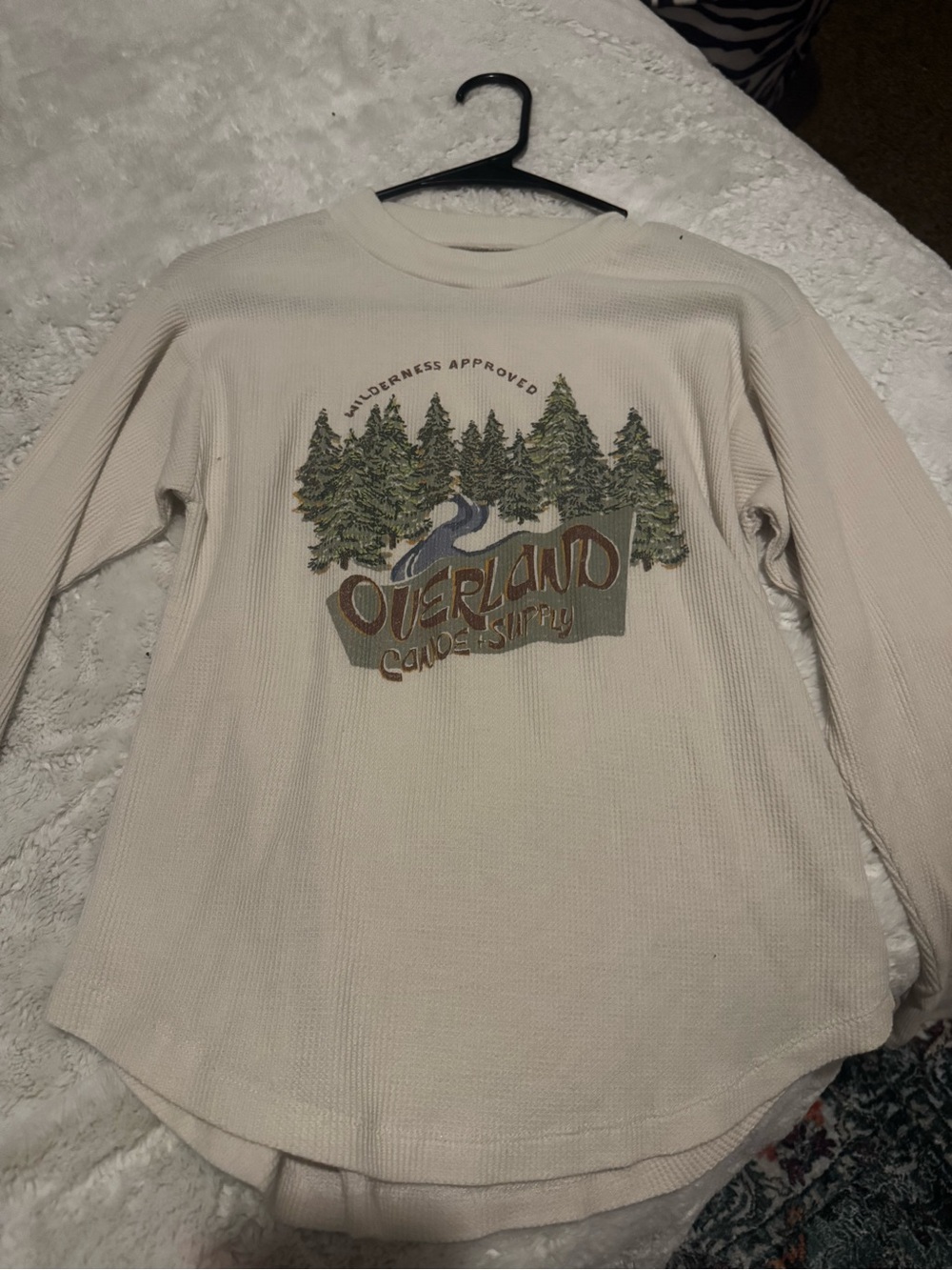Sonoma Cream Ribbed Thermal Pullover